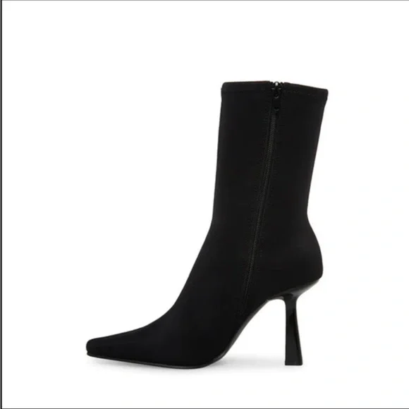 Steve Madden Vakay Black Suede Stilleto Heeled Boots New  With Box Womans - Picture 9 of 10